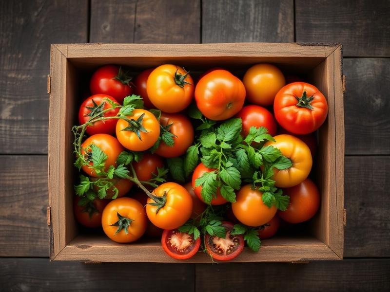 Heirloom tomatoes sold by Hollow Oak Farm (sample), priced at $6.50 per lb